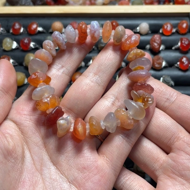 颖****玛瑙/玉髓合金手链