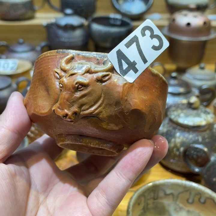 手工制作柴烧茶杯473