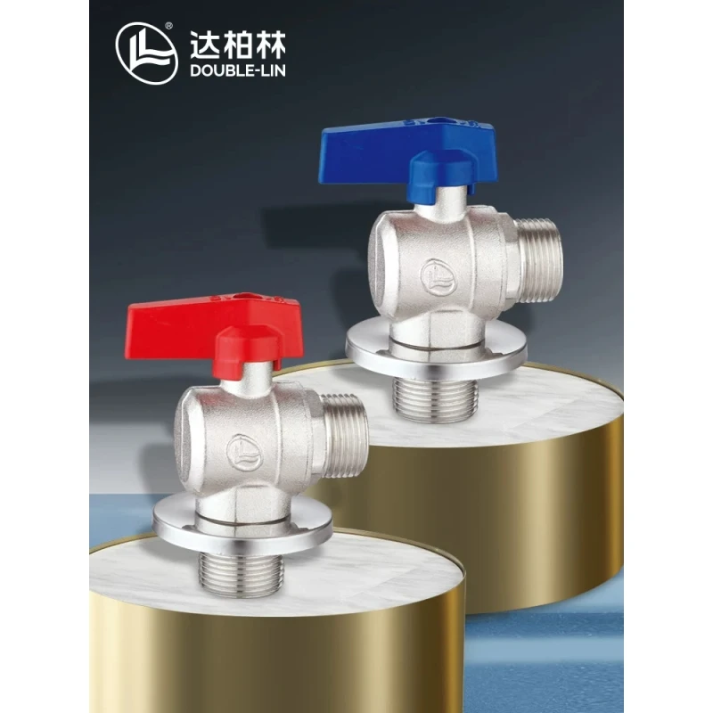 达柏林外螺纹锅炉球阀黄铜加长家用角式冷热水管道开关4分6分阀门