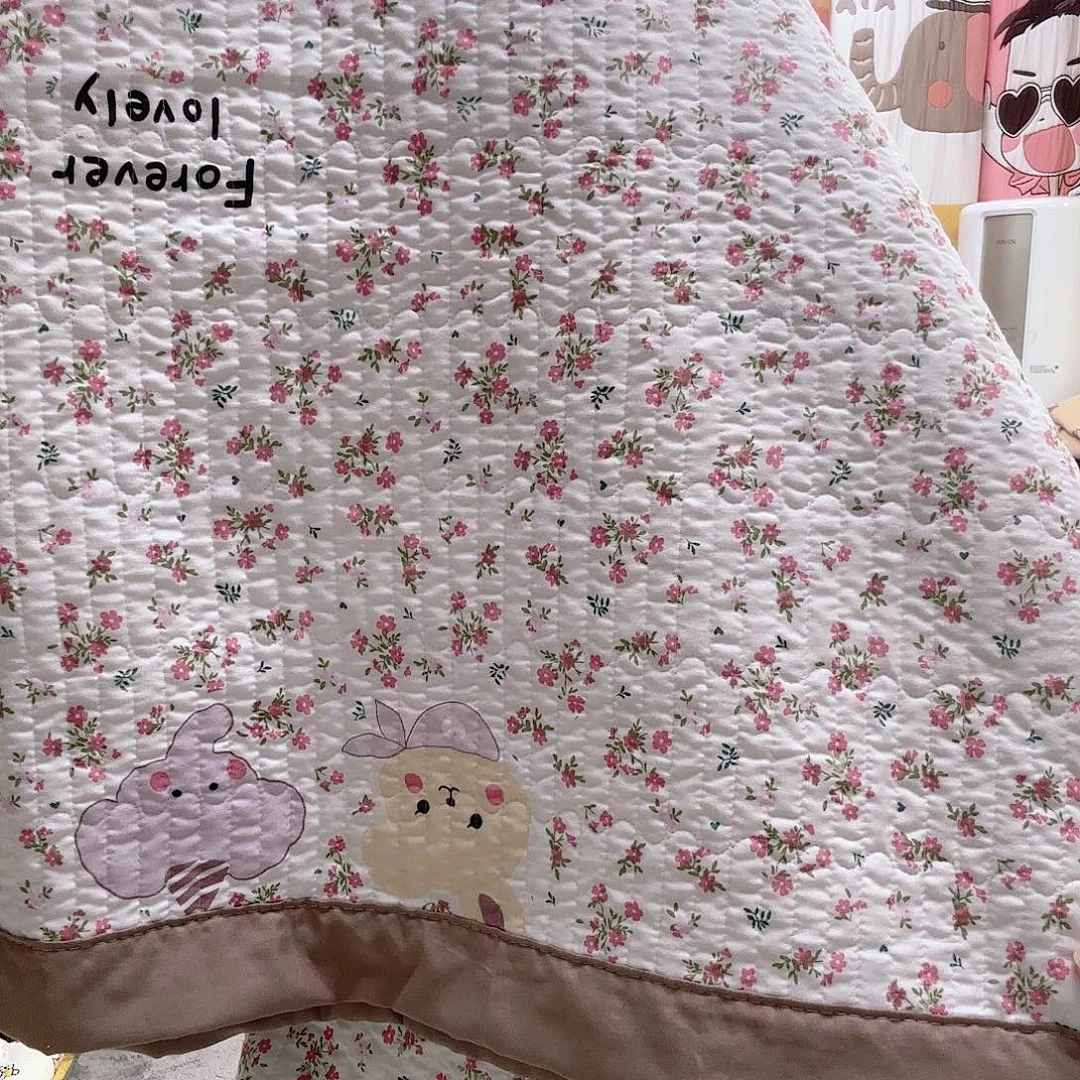 棉四季新款粉碎花小熊200/239