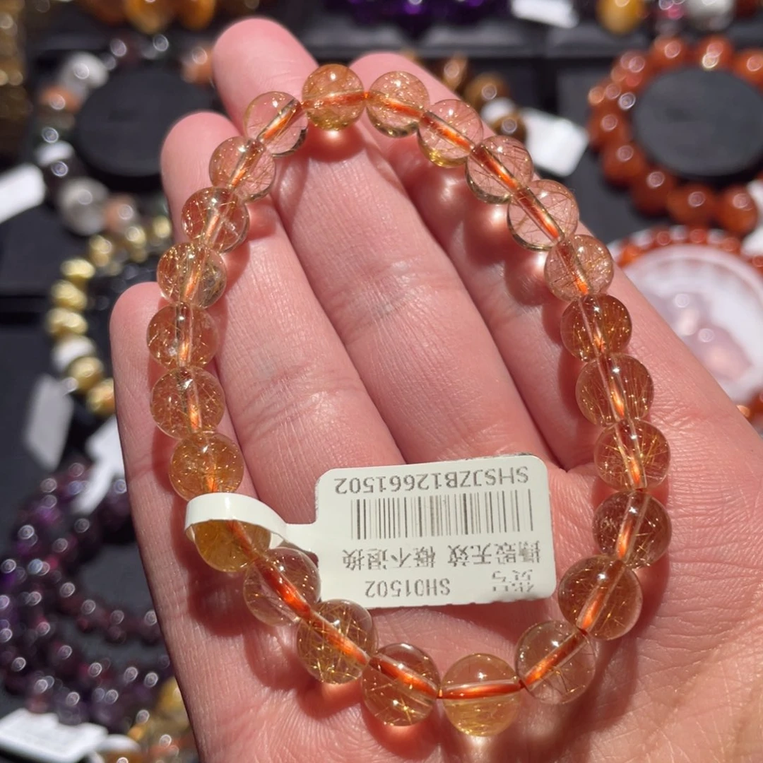 手链未镶嵌水晶铜发晶手链8mm左右