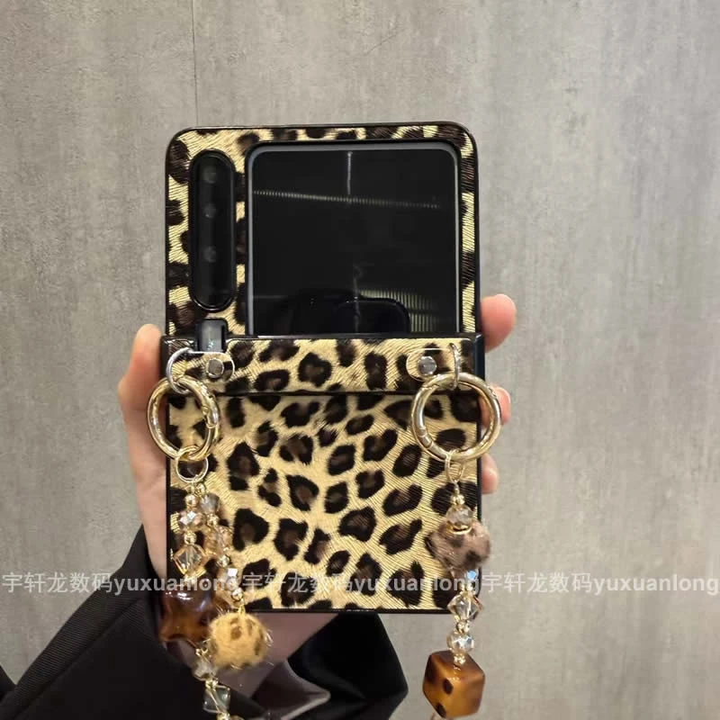 浅豹纹适用华为puraX手机壳Pocket2小米mixflip2荣耀magicvflip2