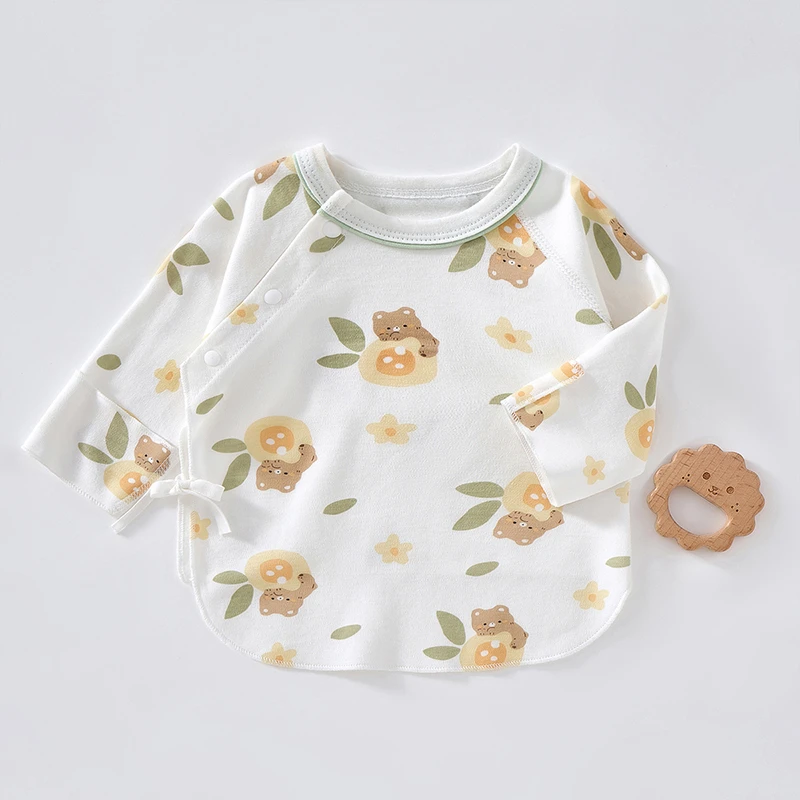 新生儿衣服斜襟无骨款半背宝宝纯棉护肚婴儿半背衣春秋