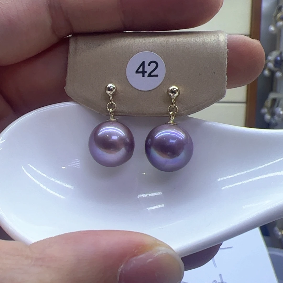 淡水珍珠耳饰银S925镶嵌