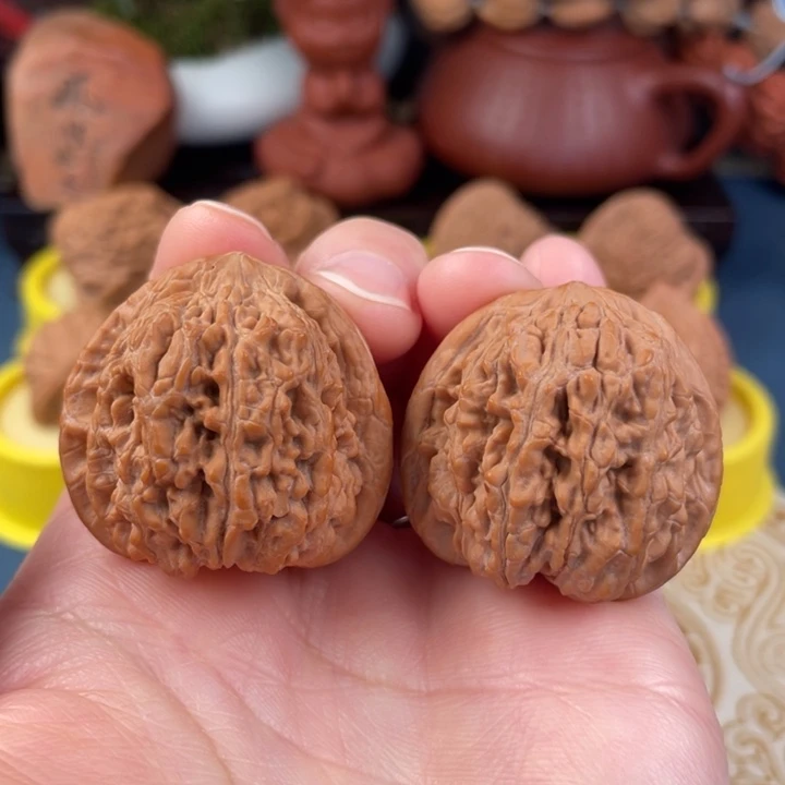 吊坠文玩核桃野生麻墩36