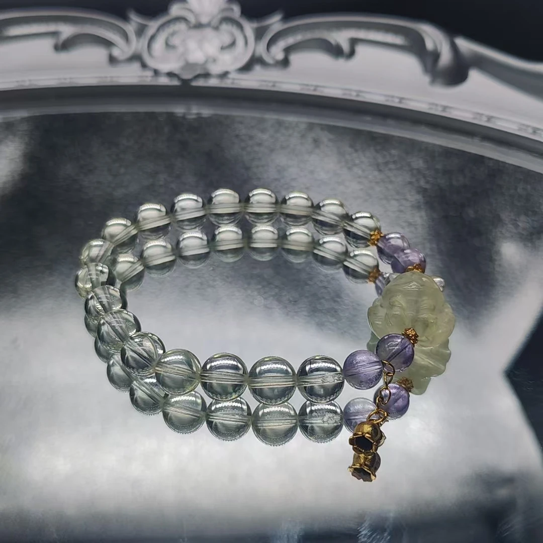 硕夏天然黄水晶8-9mm+九尾设计款手链多样性发其一SX233