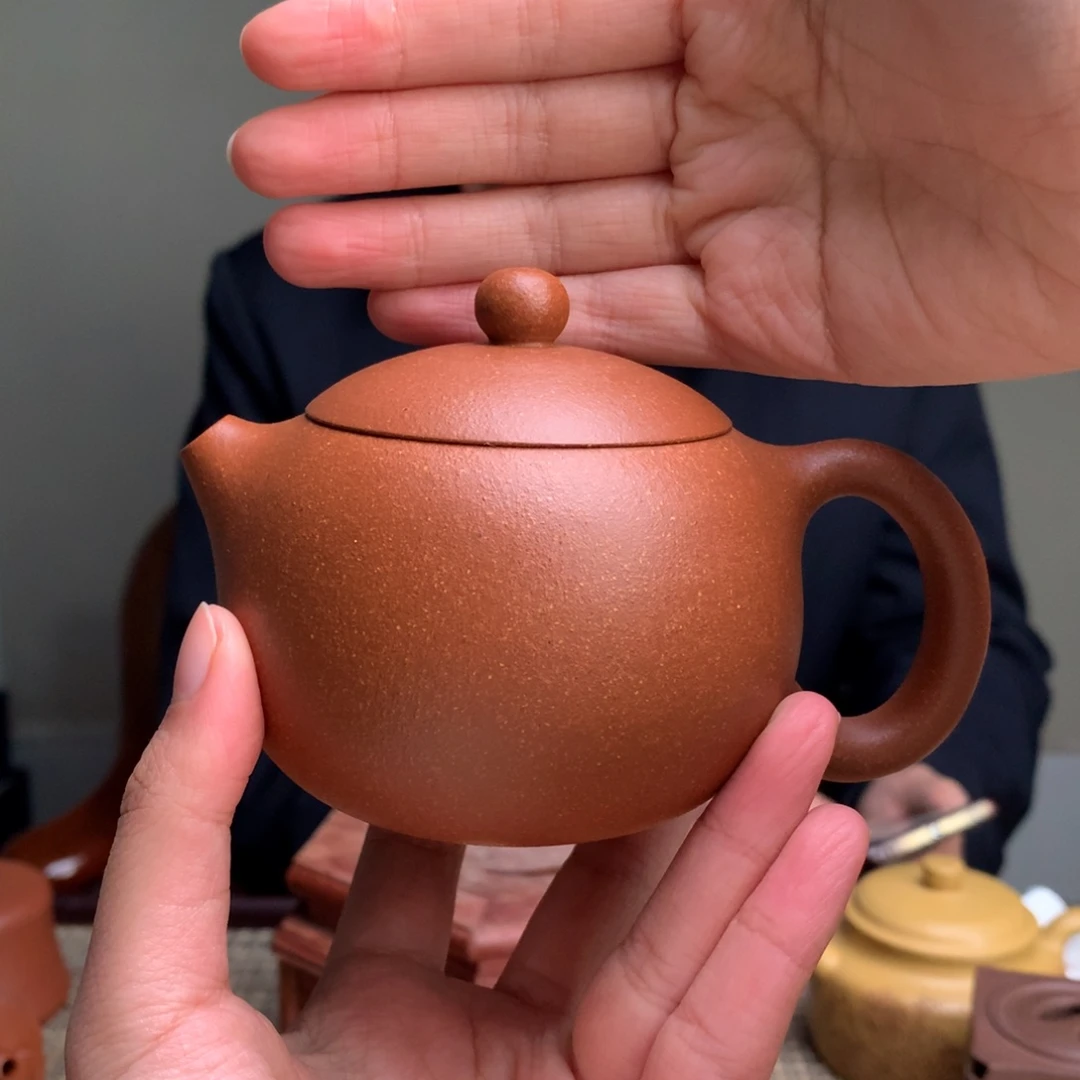 紫砂茶壶210毫升半手