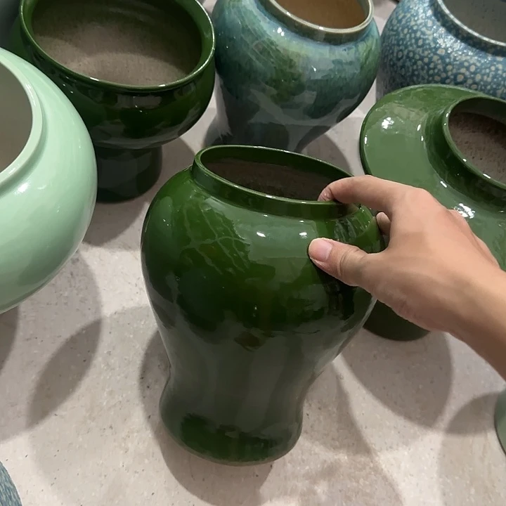 白泥花盆微瑕无孔