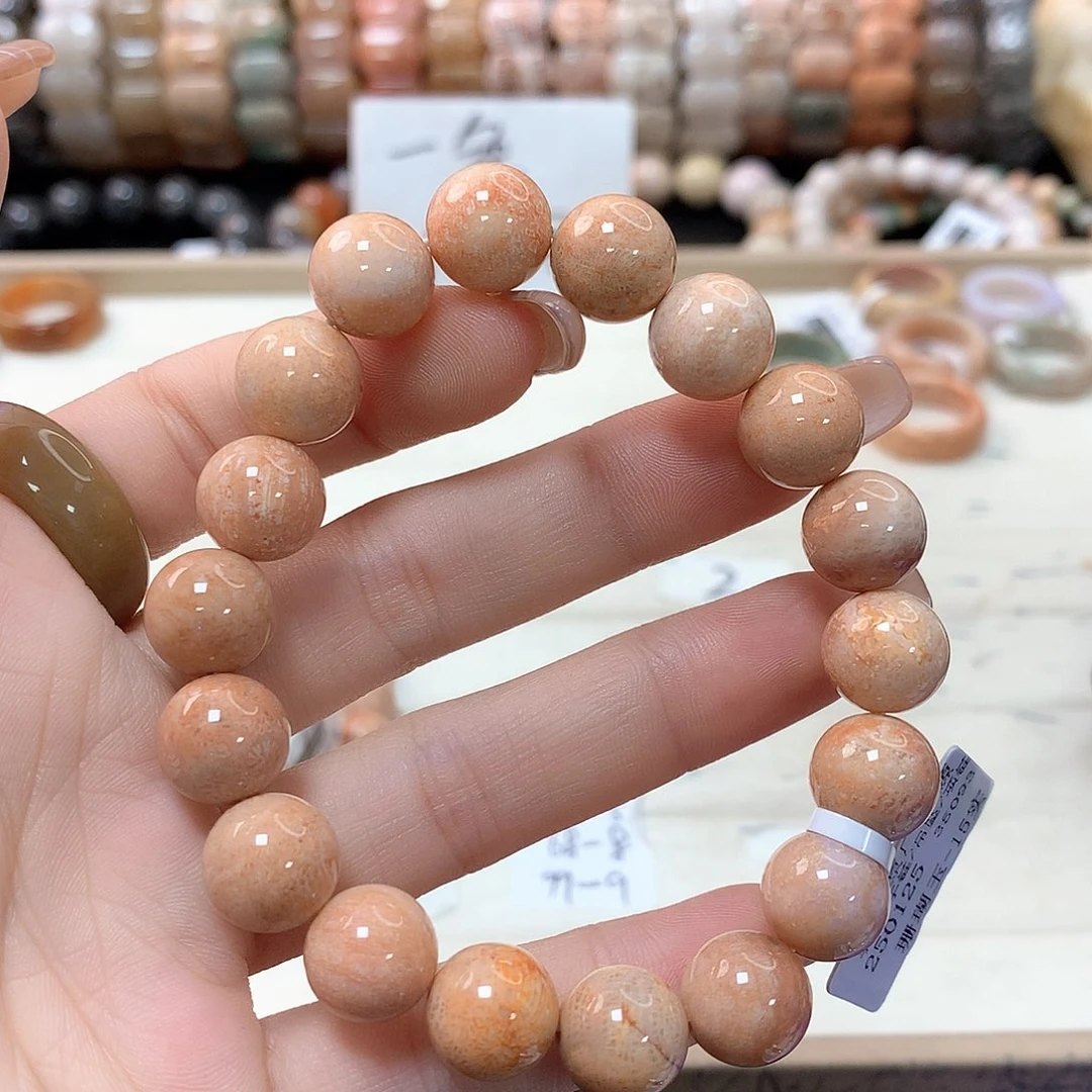 硅化珊瑚（珊瑚玉）手链未镶嵌风****）534