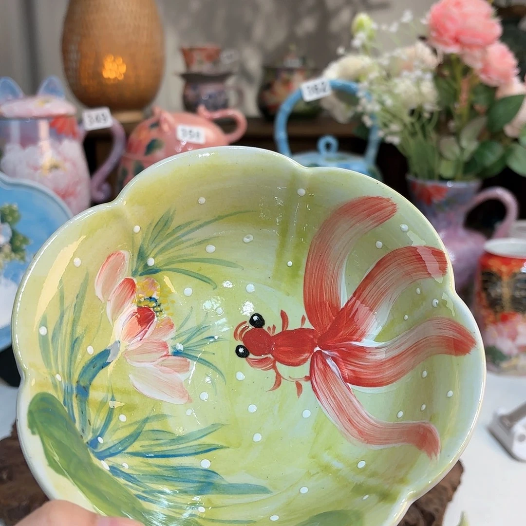 景德镇手绘高温釉下彩陶瓷茶具