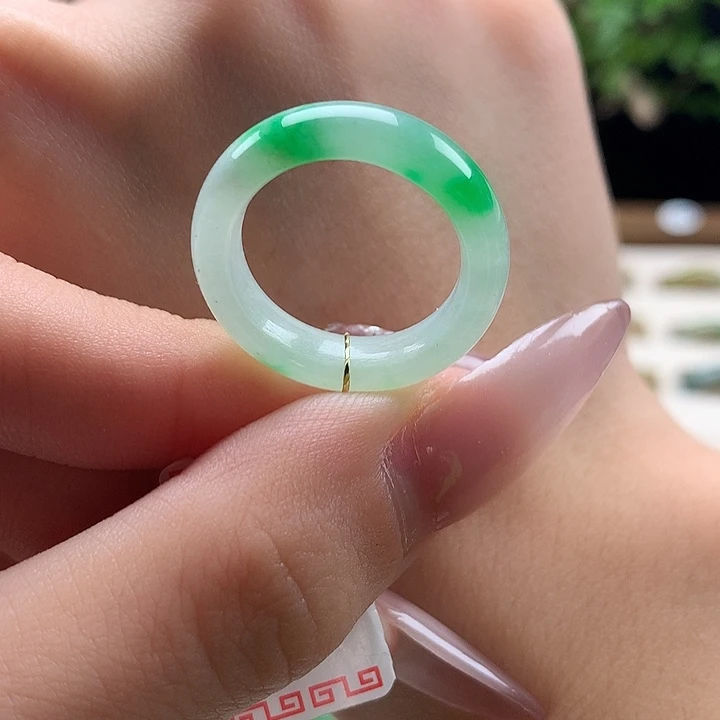 翡翠未镶嵌戒指13/14圈