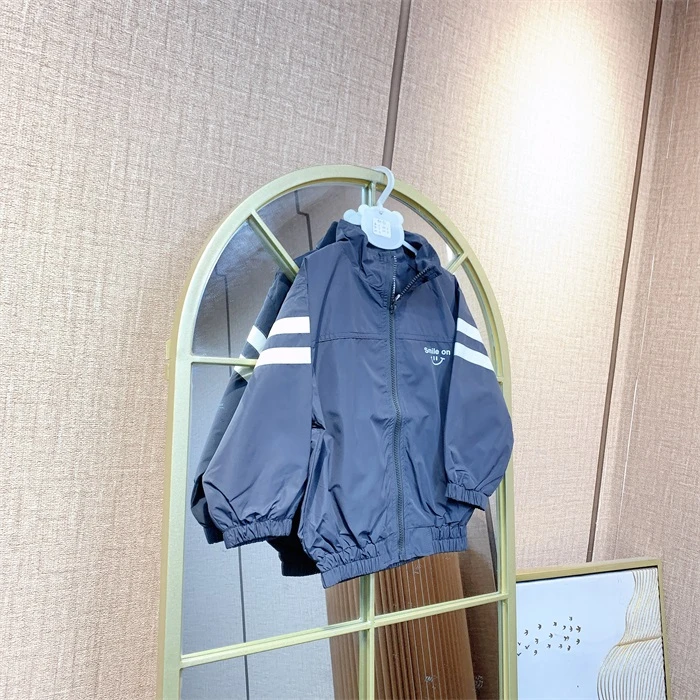 AD191  宝宝深灰色小立领薄外套  春款