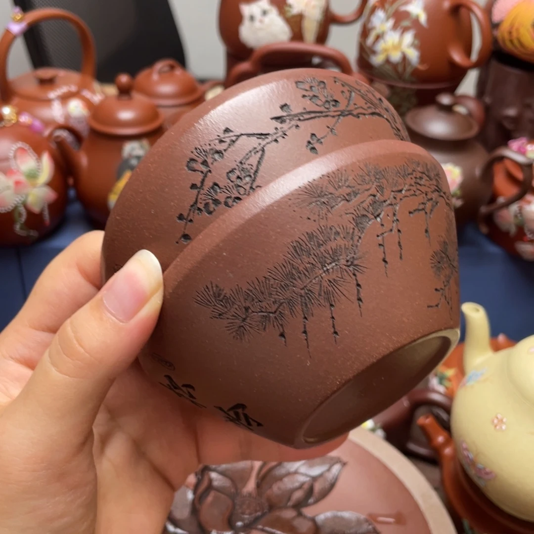 茶杯紫砂紫砂主人杯2只