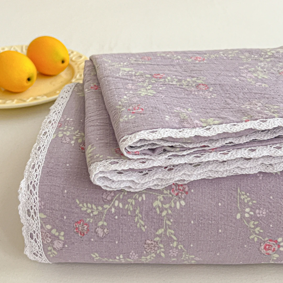 2025新款夏季双层纱床单宿舍单人非全棉纯棉被单亲肤柔软床上用品