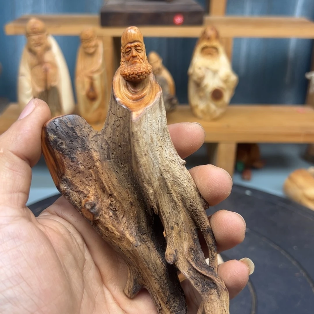木子***瑞崖柏木摆件手把件，