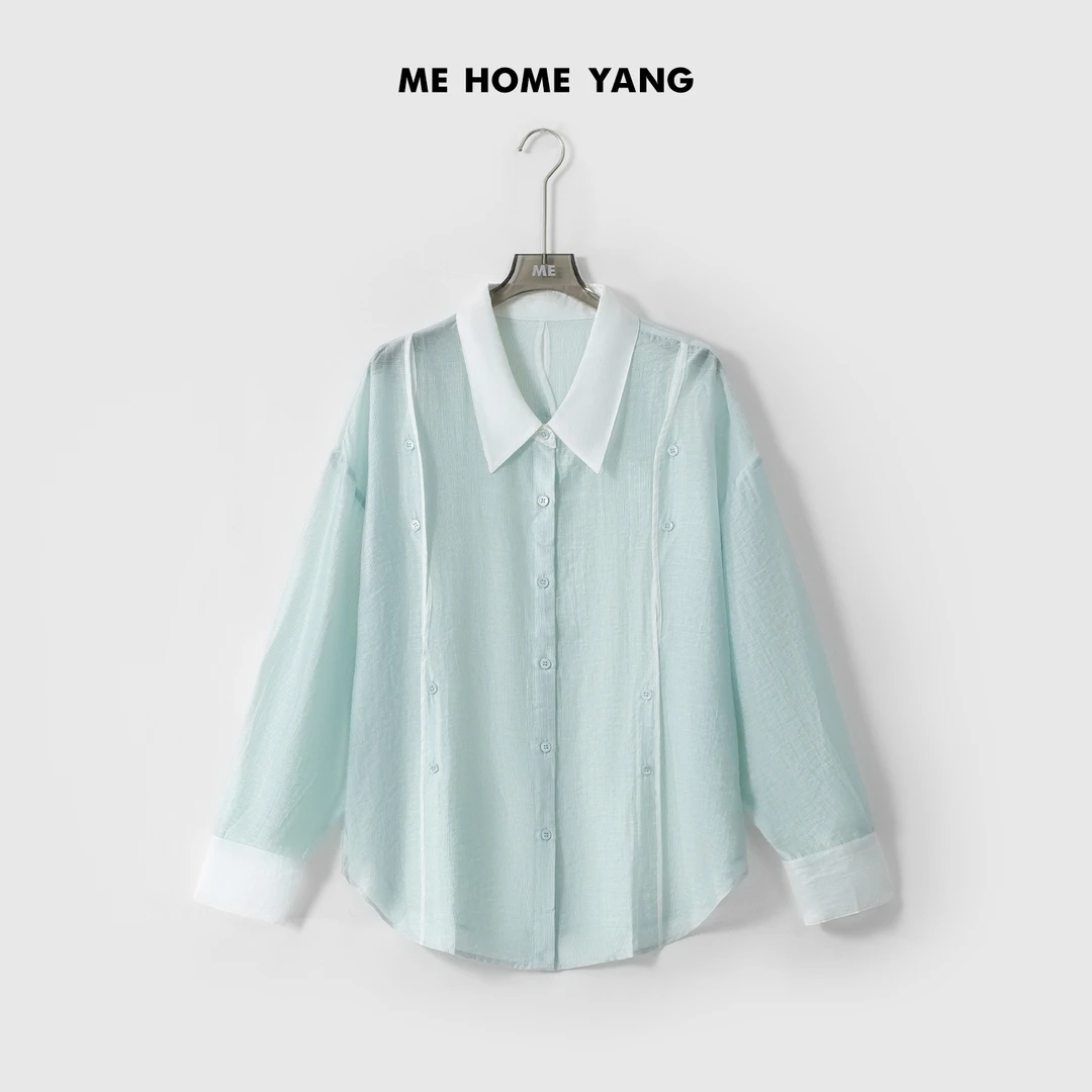 ME【荔枝】夏季新款百搭时尚女士显瘦气质设计感衬衫MEQS2123