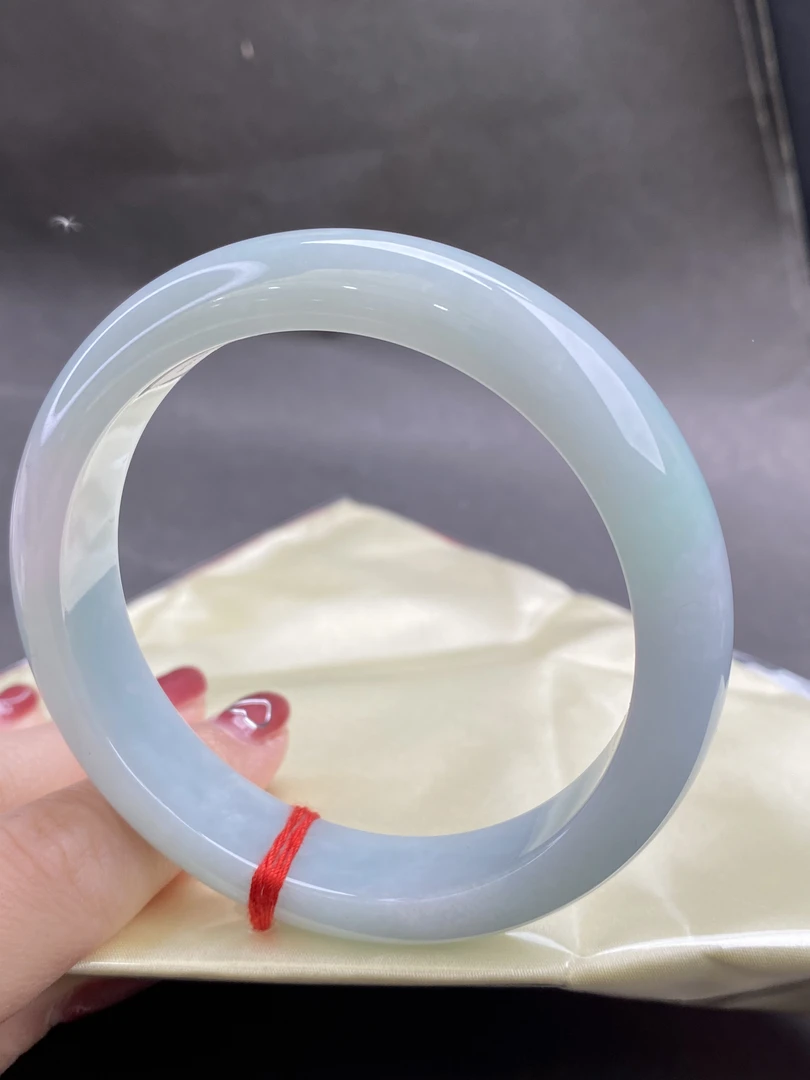 缅A翡翠手镯大圈口62圈