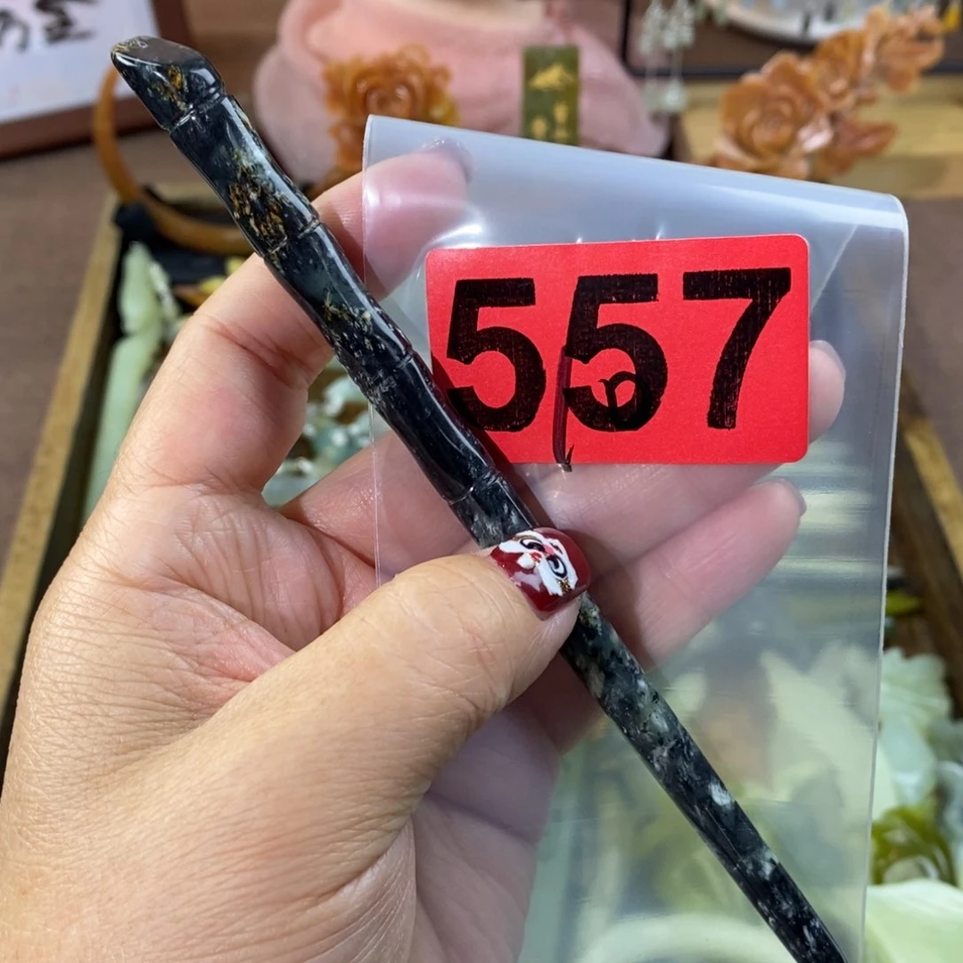 蛇纹石玉玉簪合金腻*?