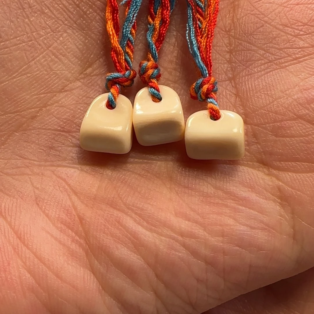 吊坠柏香籽/百香籽猛犸全品冰料8mm小方糖侧挂编绳款