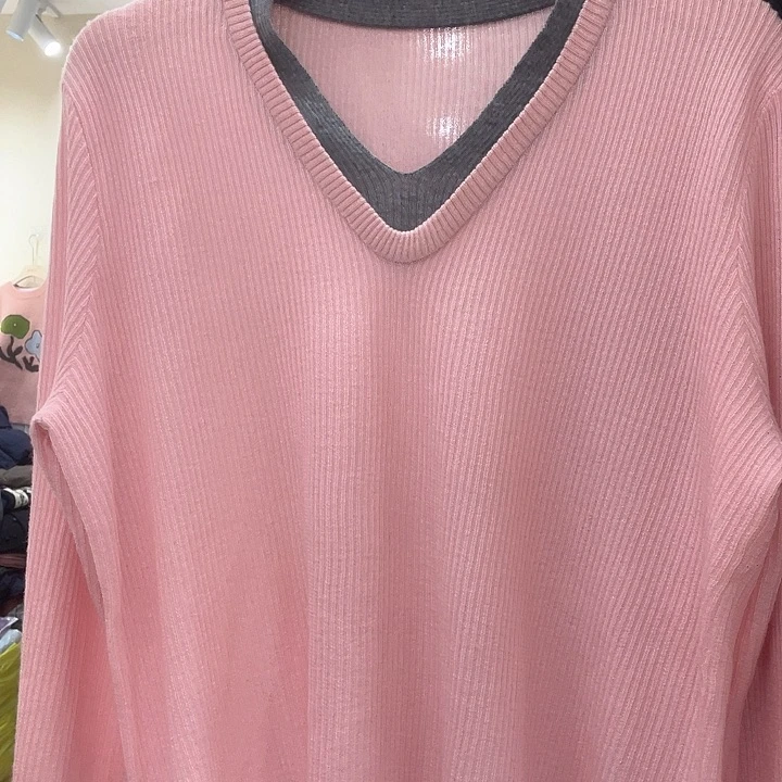 大瑶瑶同款粉色超细针织