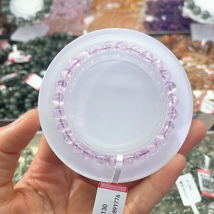 手链锂辉石未镶嵌紫锂辉6.5m