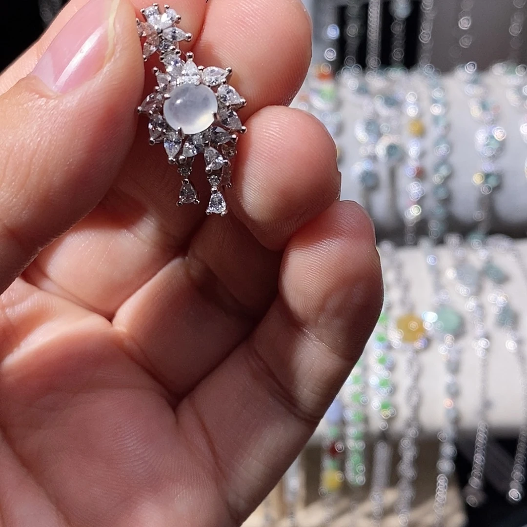 翡翠银S925镶嵌颈饰