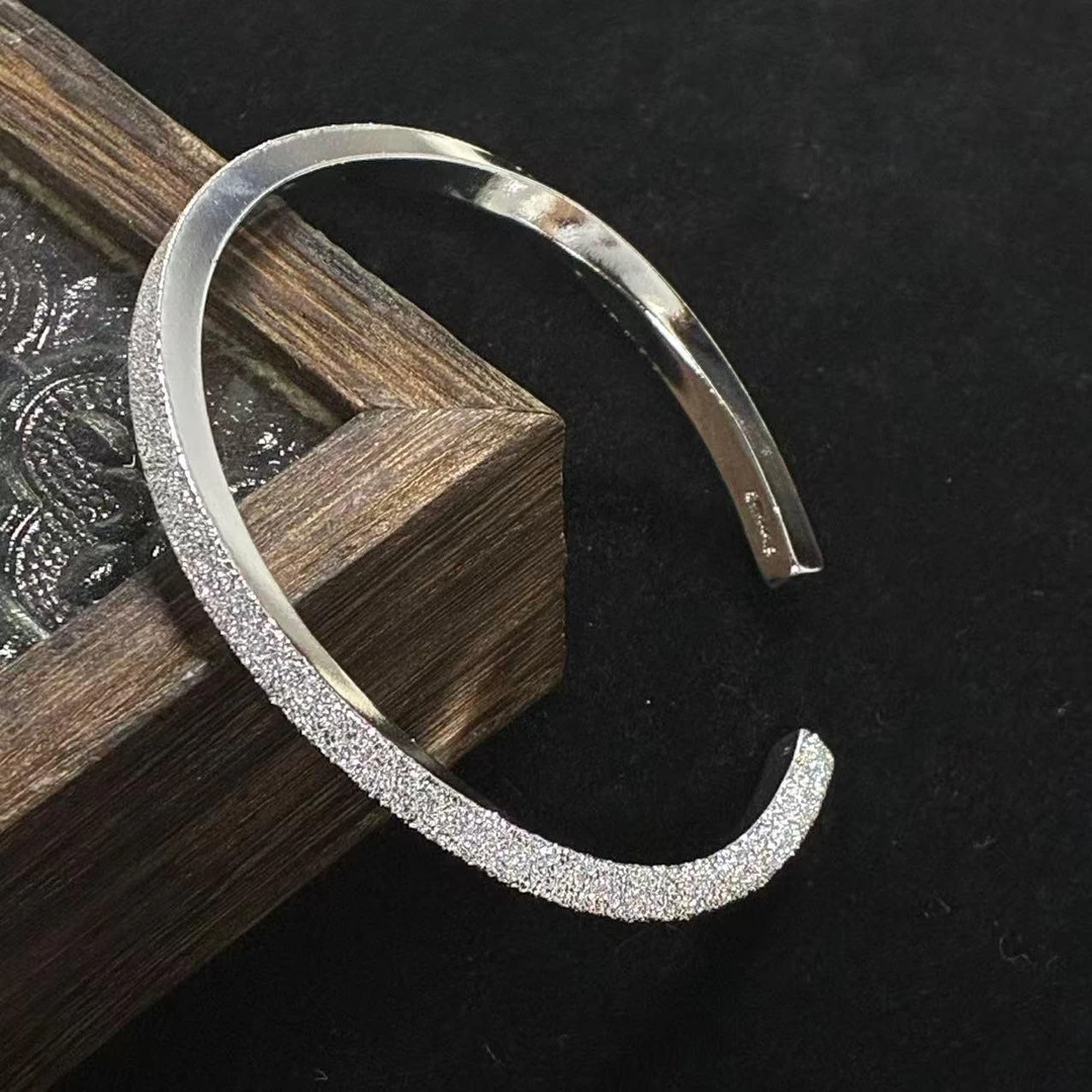 足银手镯 999.9银定制百搭年味 满天星麻花 B525