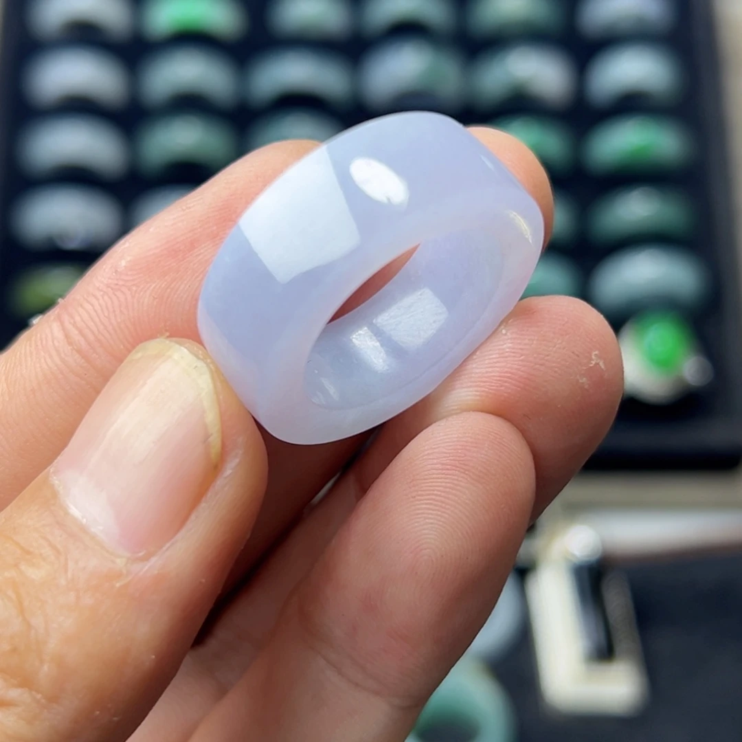 定制翡翠未镶嵌圈口21号