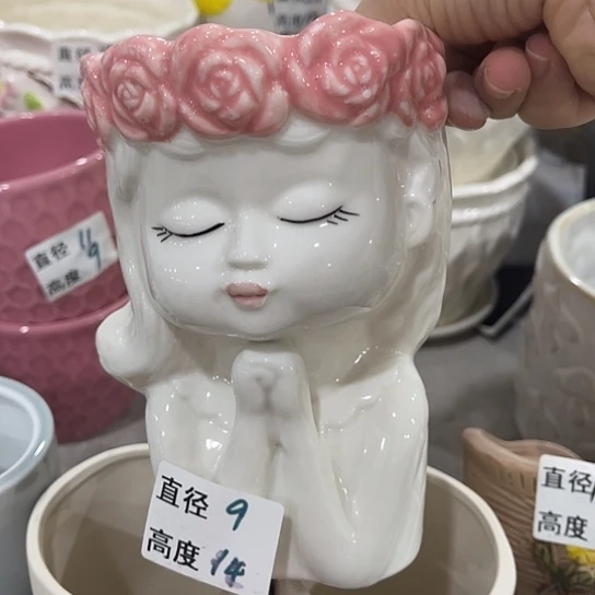 多肉绿植陶瓷花盆9.9包邮，有孔