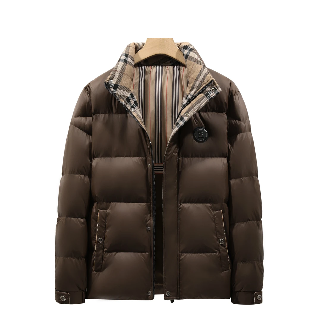 巴家白鸭绒服高端冬季保暖厚款立领纯色男女款外套时尚百搭9968#