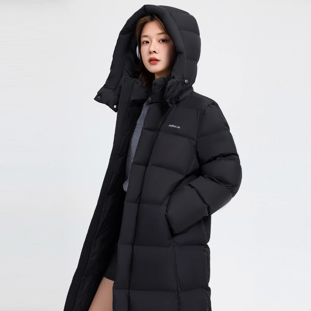 知羽家95白鸭绒高品质长款羽绒服女2025新款冬季加厚防寒保暖外套