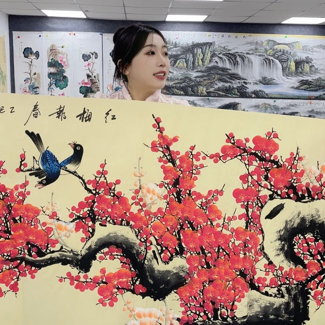 国国画作品小姐姐放漏…