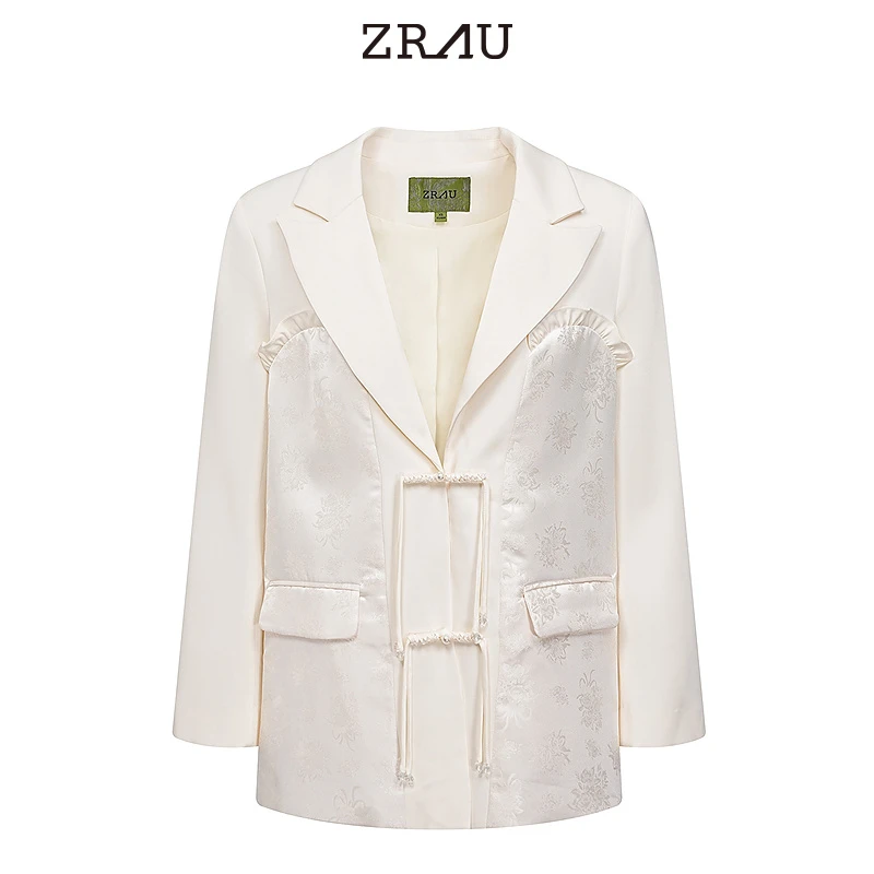 ZRAU复古新中式H版型西装外套Z1241W0028