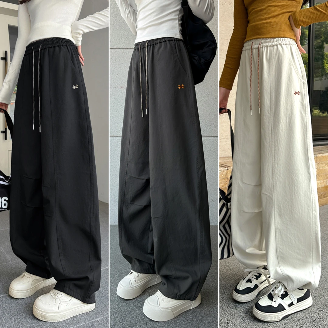 【四面弹/软糯垂/配亲子】女大童裤子秋款工装裤学生初中生弯刀裤