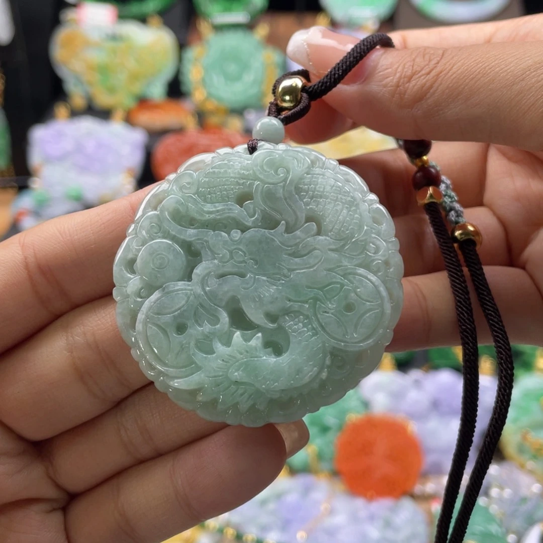 翡翠未镶嵌颈饰代编织