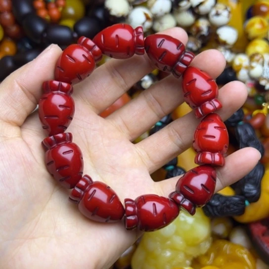 琥珀未镶嵌手链蜜蜡