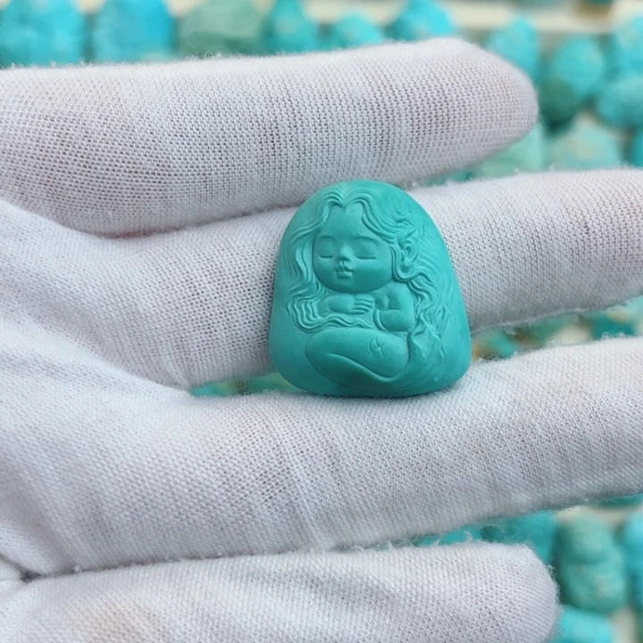 未镶嵌绿松石珠宝奇石