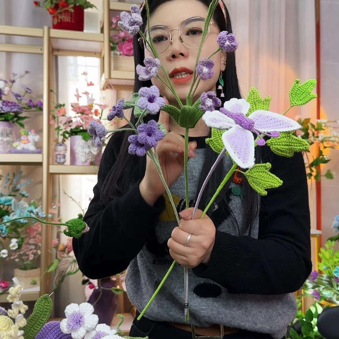 纯手工钩织钩织花束