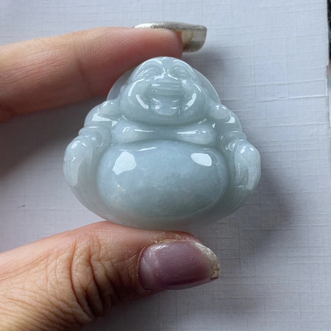 翡翠未镶嵌颈饰39尺寸佛公厚装