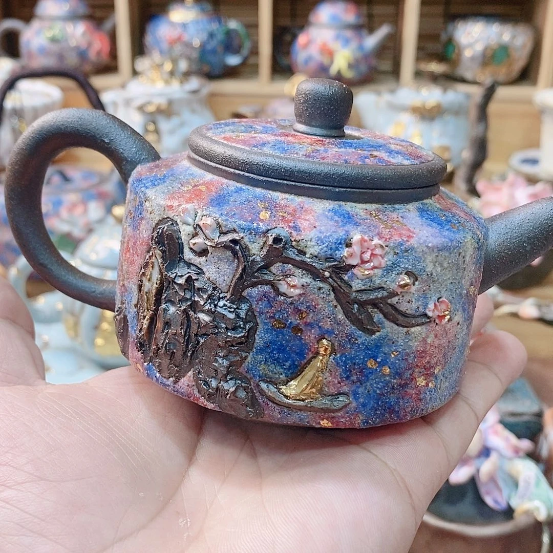 粗陶志野柴烧茶器
