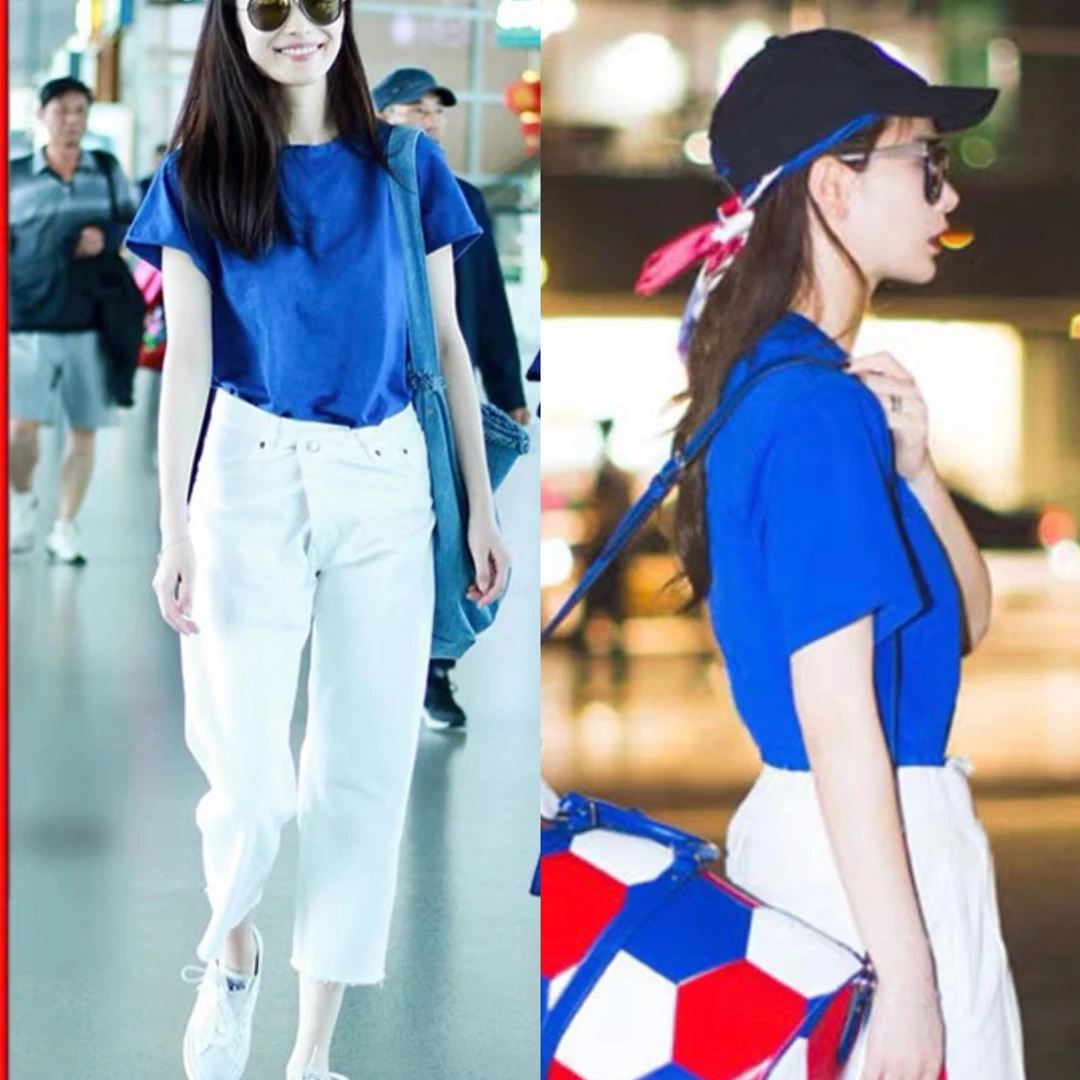 06102伊～亮色克莱茵兰纯棉超显白T恤（实物图五）