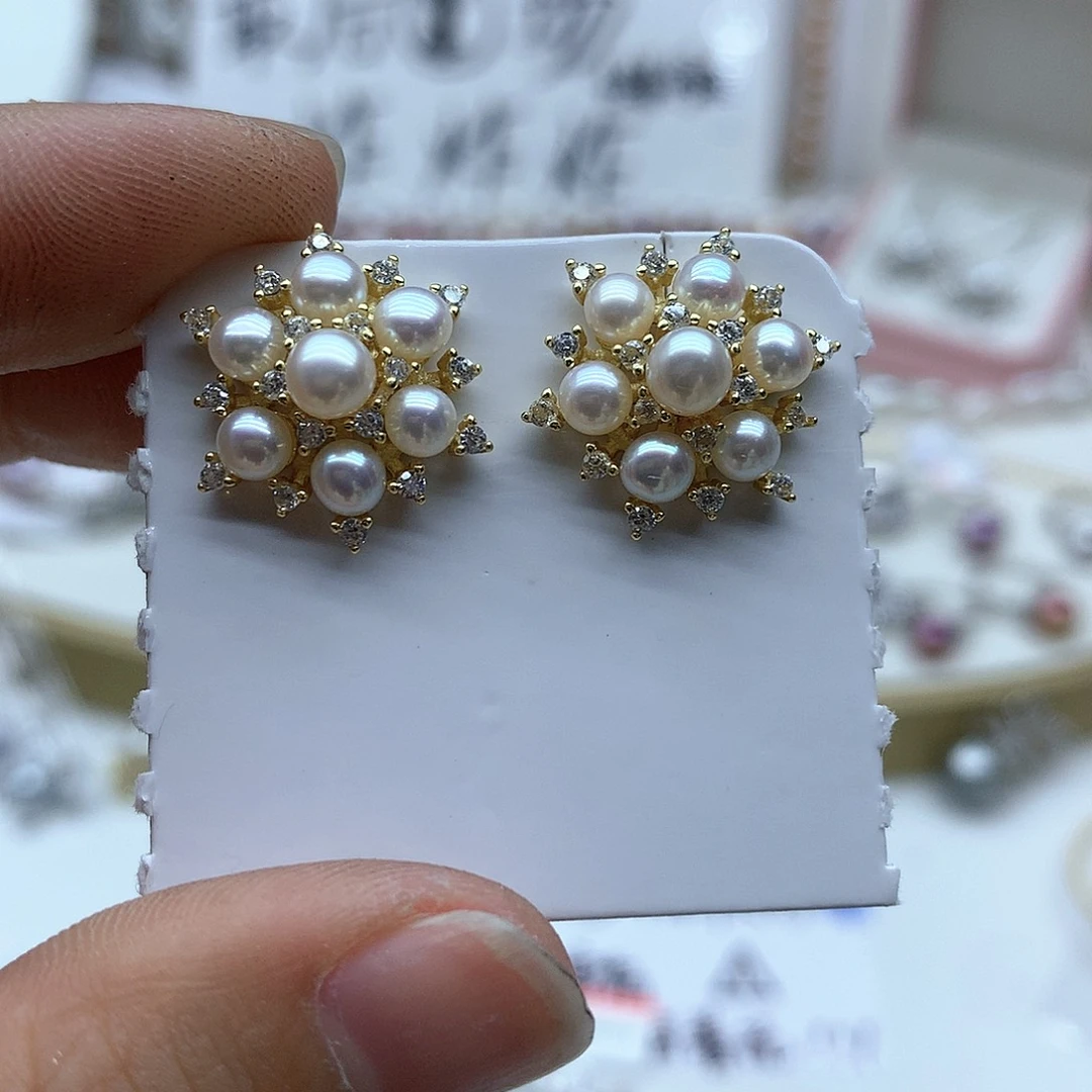 淡水珍珠耳饰未镶嵌