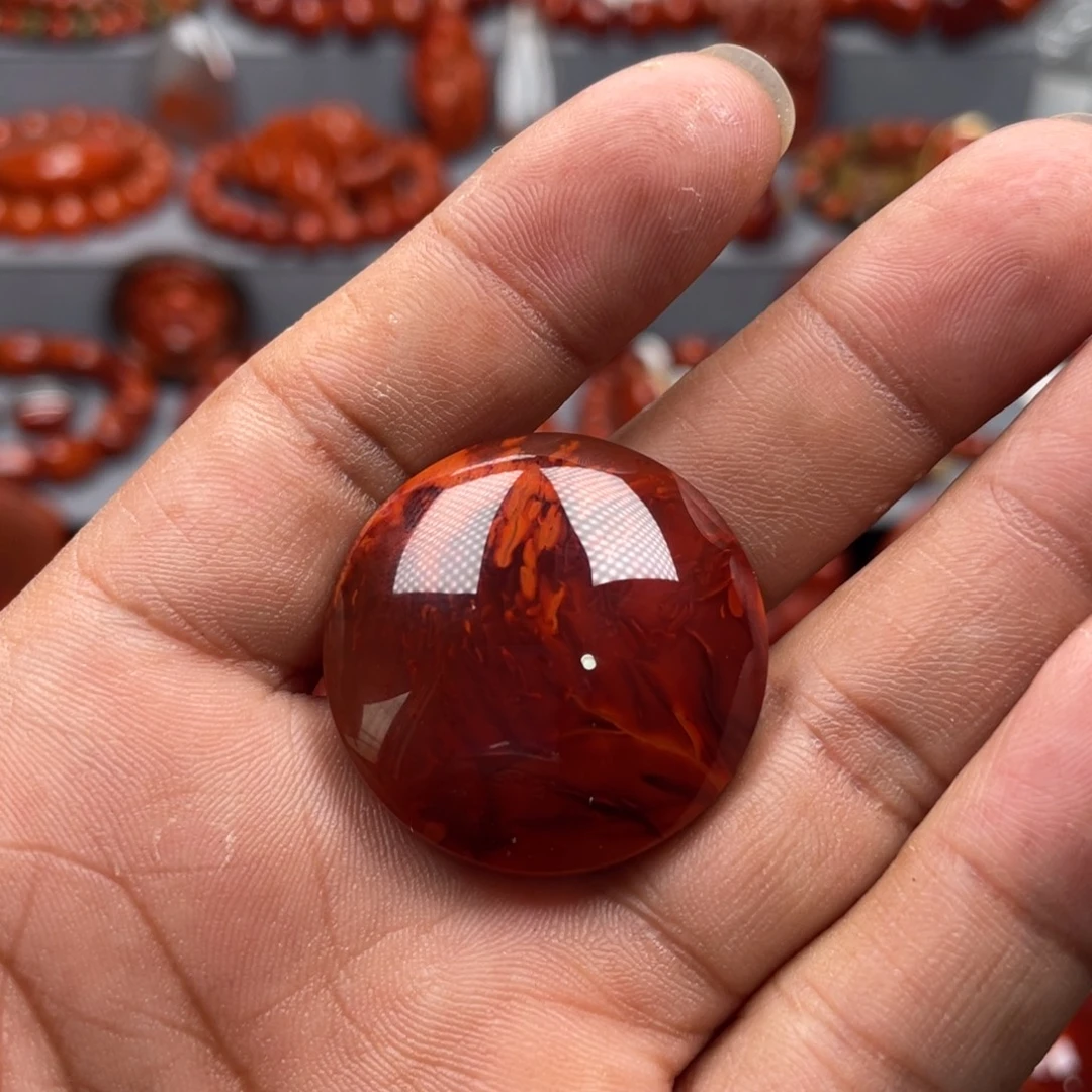 南红玛瑙未镶嵌珠宝奇石吊坠