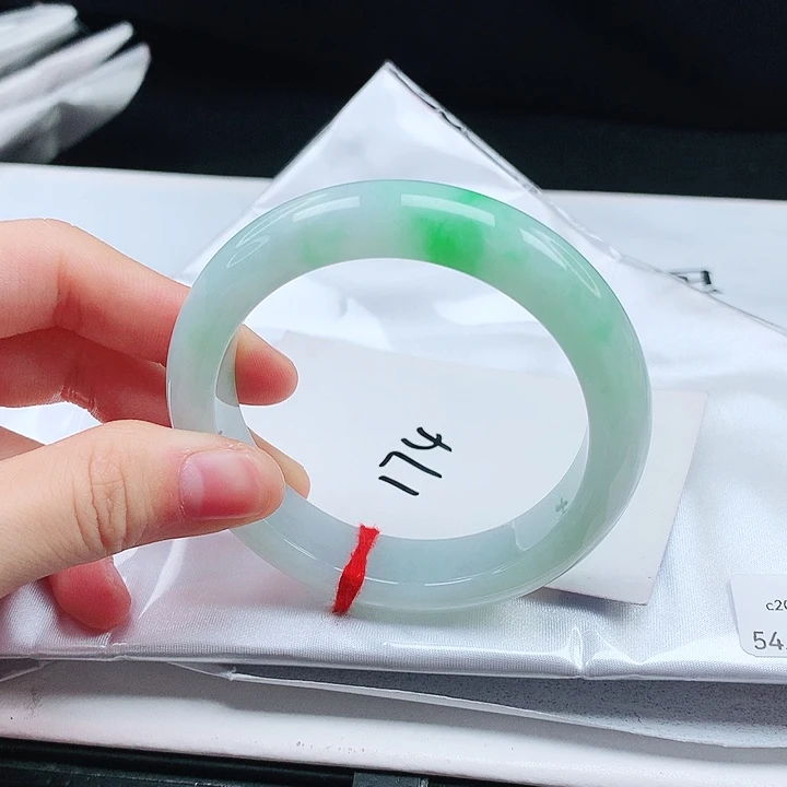 翡翠手镯未镶嵌缅甸天然a货手镯54+