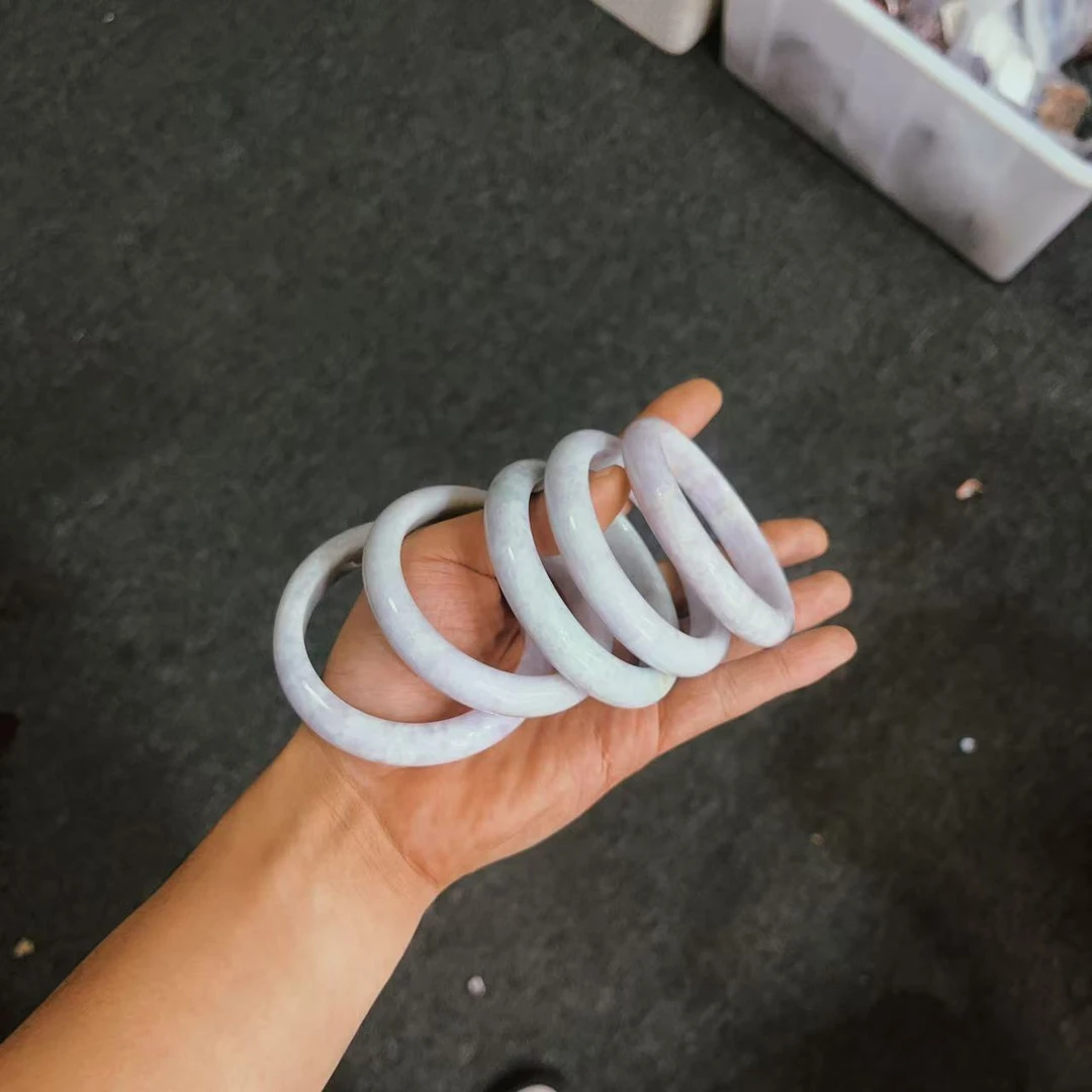 天然缅甸a货翡翠紫手镯—多样性发一
