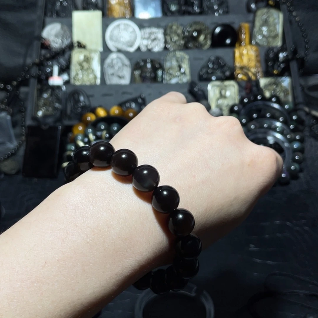 黑曜岩珠宝奇石未镶嵌雨**羊