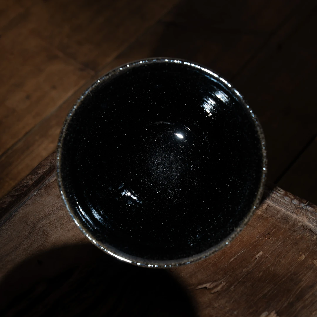 五里亭建盏编码81977束口主人杯10x5乌金盏