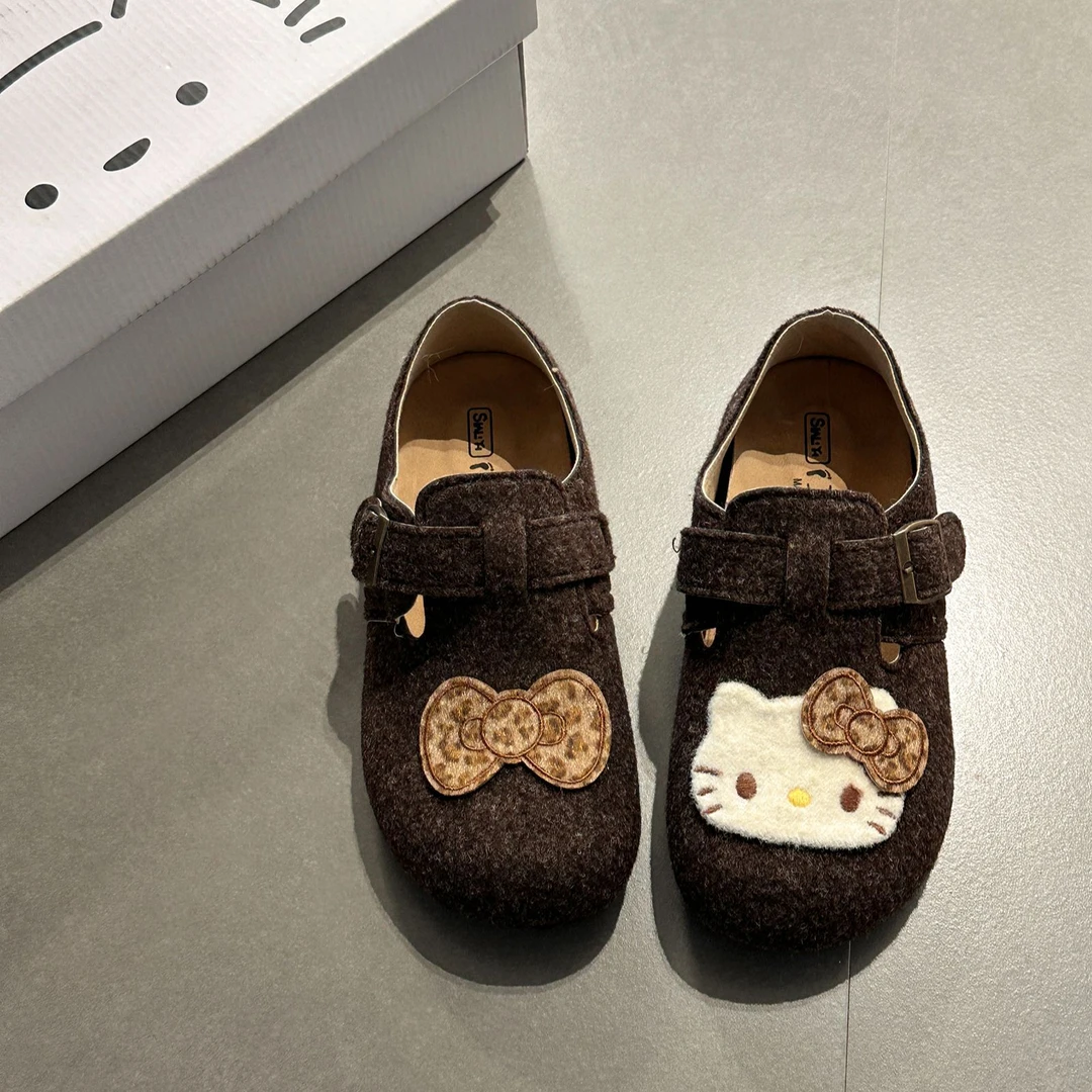 百搭时尚软底舒适低帮包头勃肯鞋女秋季2025新款洋气小猫懒人单鞋