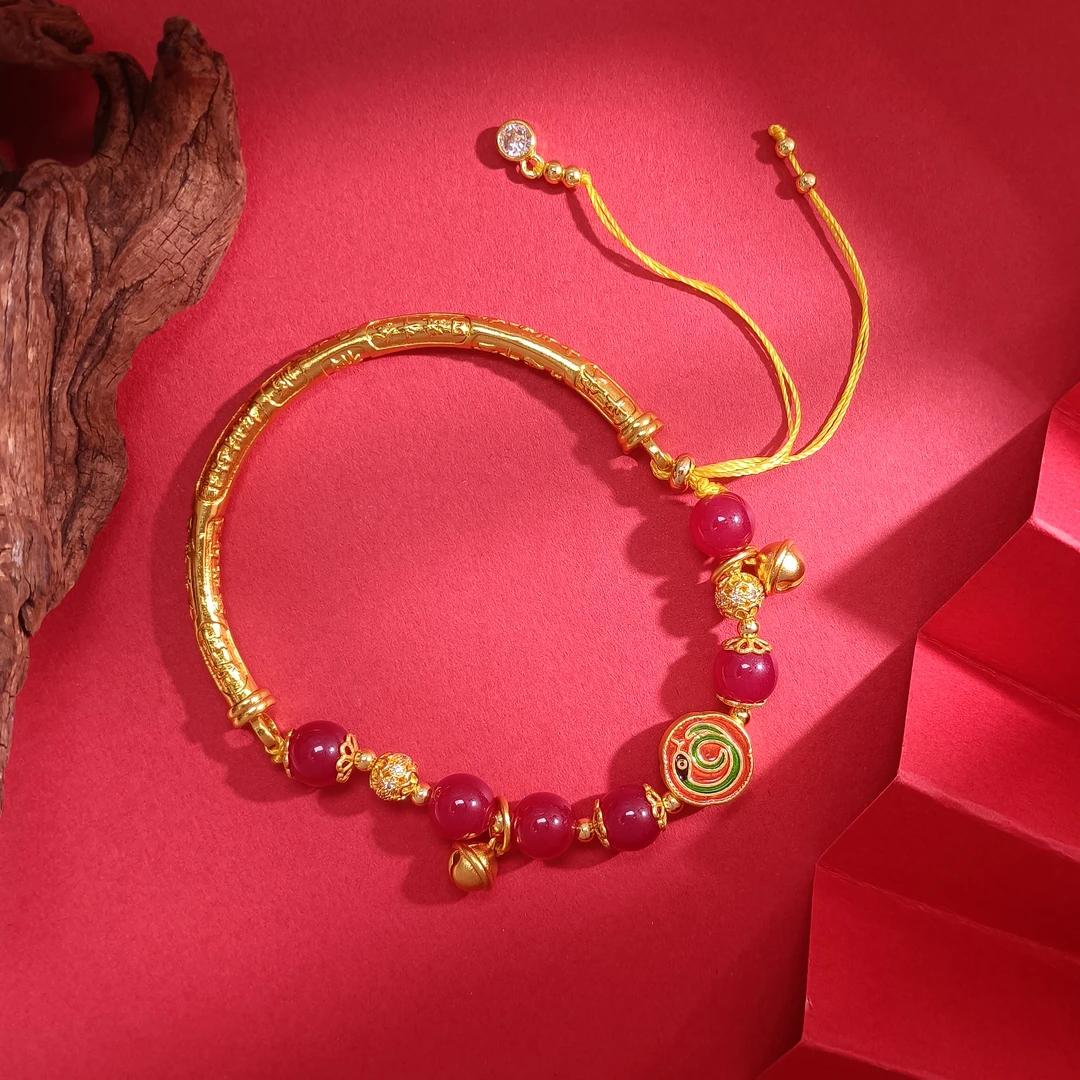 铜合金合成锆石手链 WRSS-001775【祥云吐珠】手链优雅气质精致简约