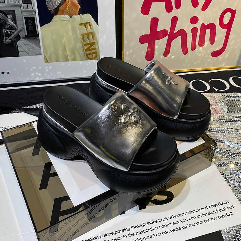 【主播福利】厚底增高11CM2025夏季新款百搭一字拖鞋 2508